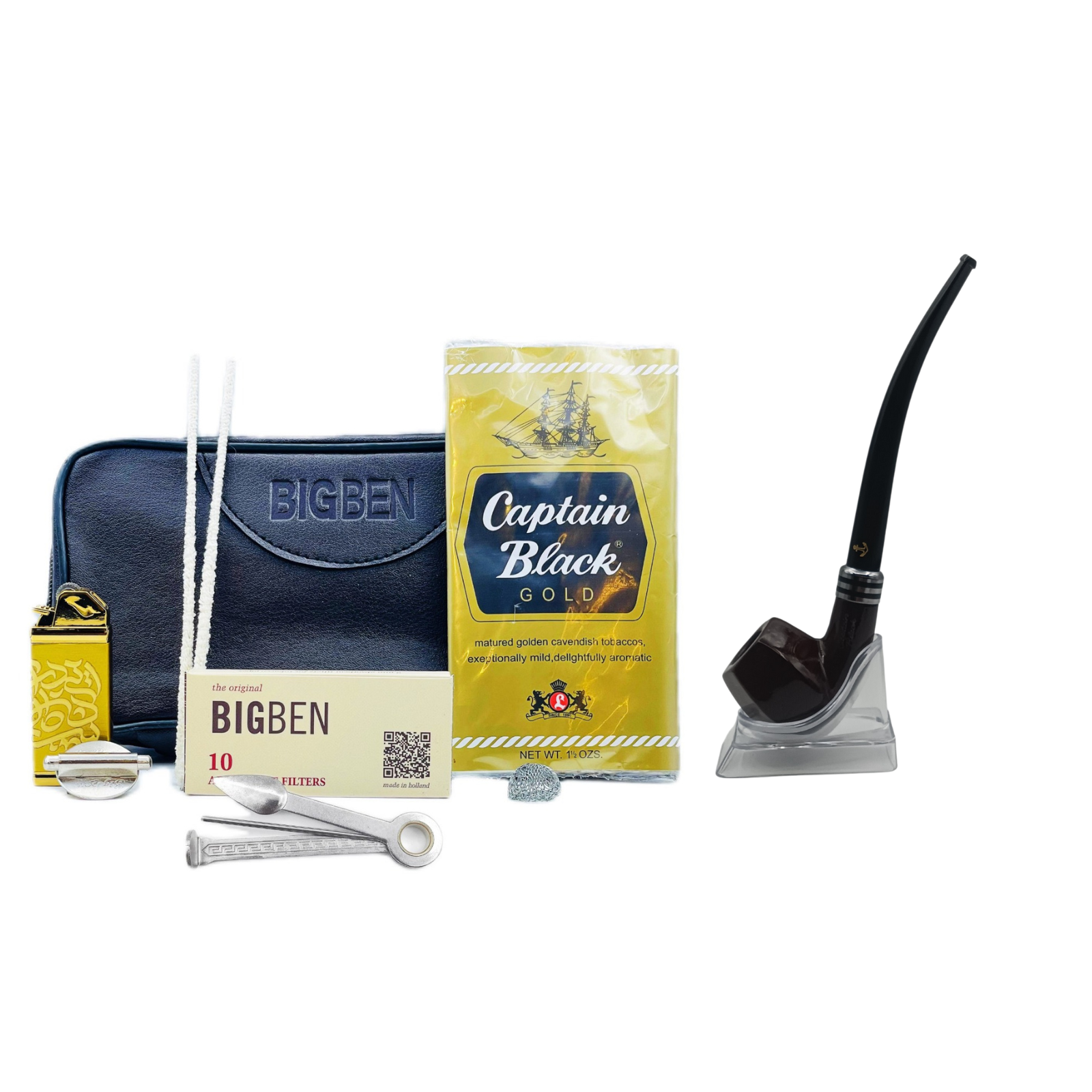 پیپ چوبی پایه بلند چوب گردو کد 236