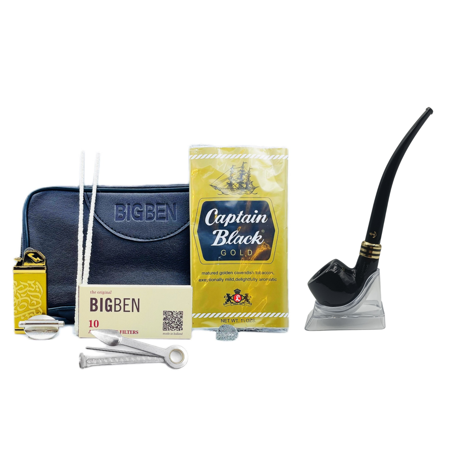 پیپ چوبی پایه بلند چوب گردو کد 237