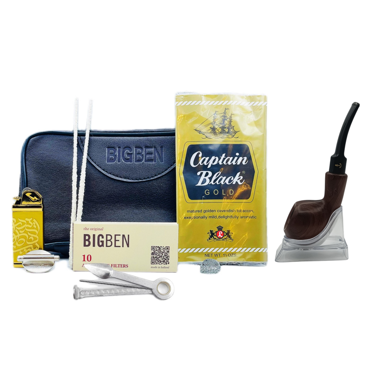 پیپ چوبی پایه کوتاه چوب گردو کد 240