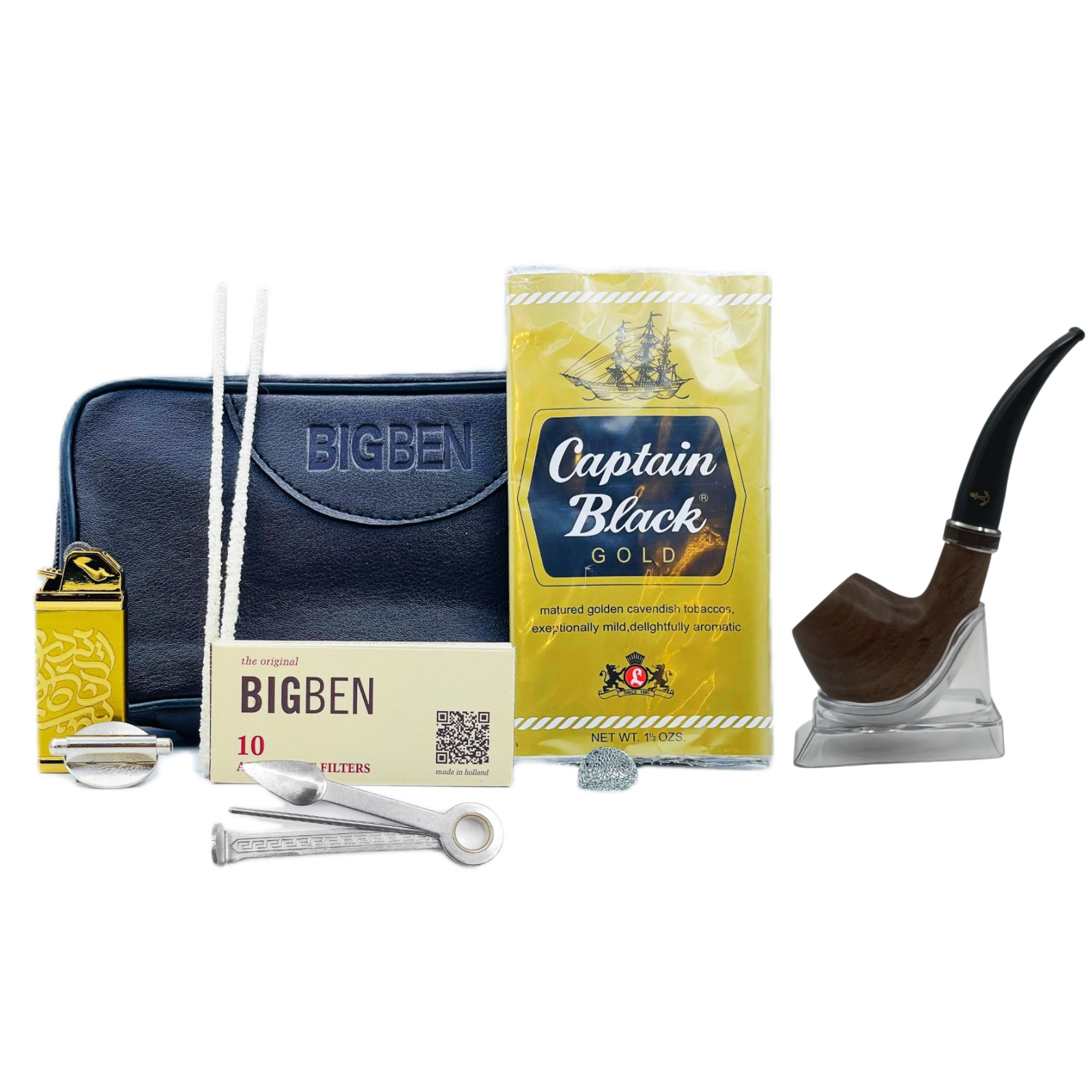 پیپ چوبی پایه کوتاه چوب گردو کد 241