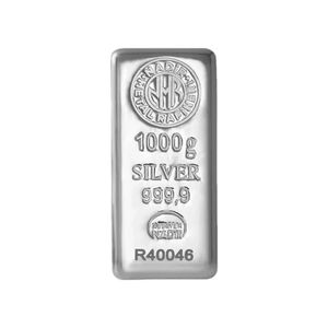 شمش نقره ۱۰۰۰ گرمی عیار ۹۹۹ نادیر ترکیه (1000g 999 Fine Silver Bar - Nadir Turkey)