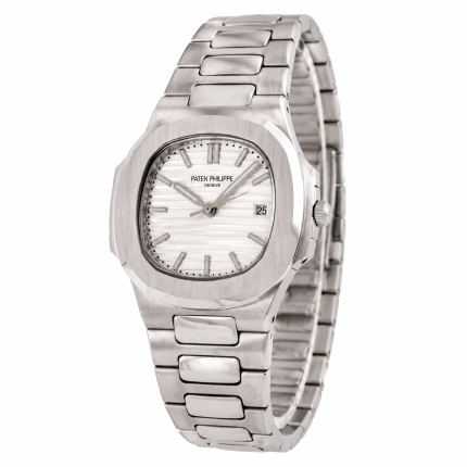 ساعت زنانه پتک فیلیپ ناتیلوس Patek 5765-L | طراحی سیلور با صفحه سفید لوکس
